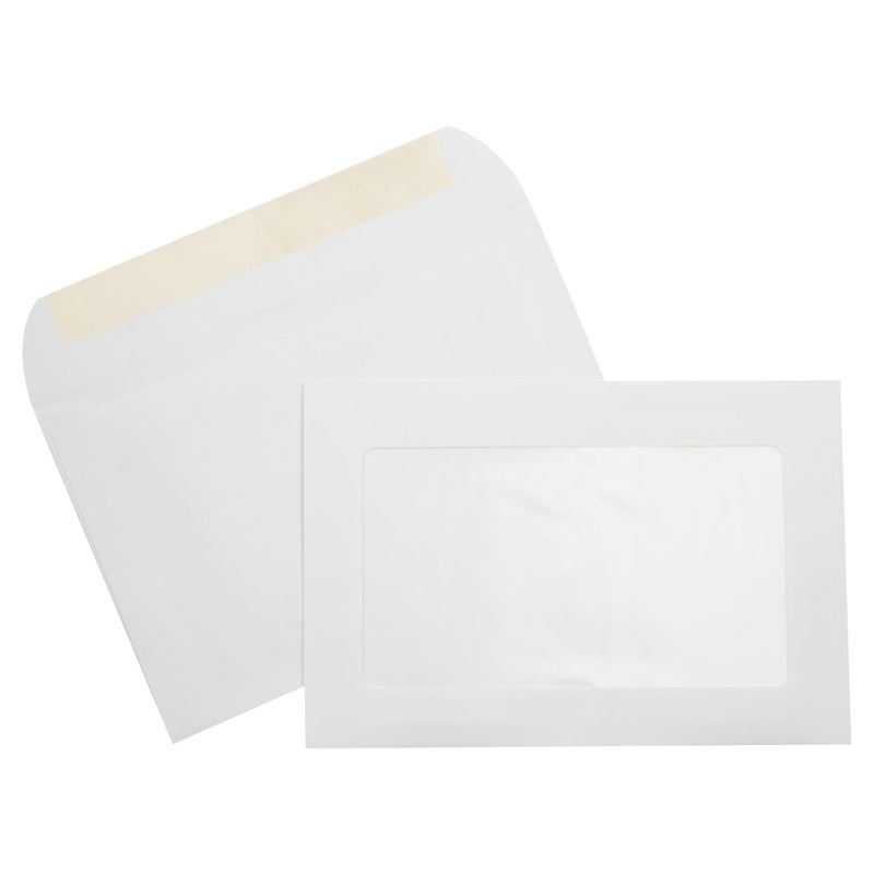 LUXPaper 6 x 9 Full Face Window Envelopes | Bright White | 28lb. Text | 50 Qty - Image 4